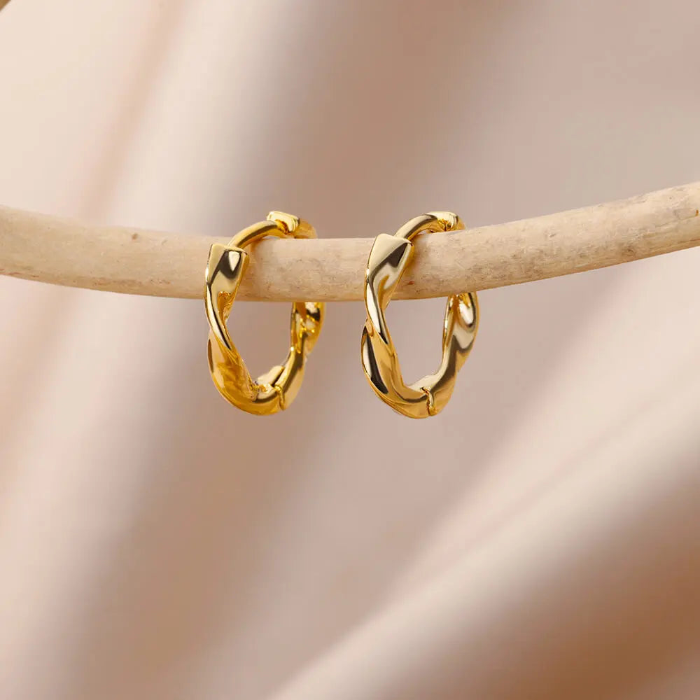 Zircon Butterfly Pendientes EarringsFor Women Stainless Steel Gold Color Butterfly Earring Trend Girl y2k Jewelry aretes mujer