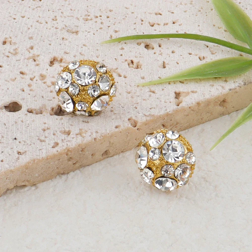 Crystal Earrings Bracelet Pendant Jewelry Set Gold Plated Necklace Elegant Women Fashion Trendy Bohemia Luxury Party Gift Bride