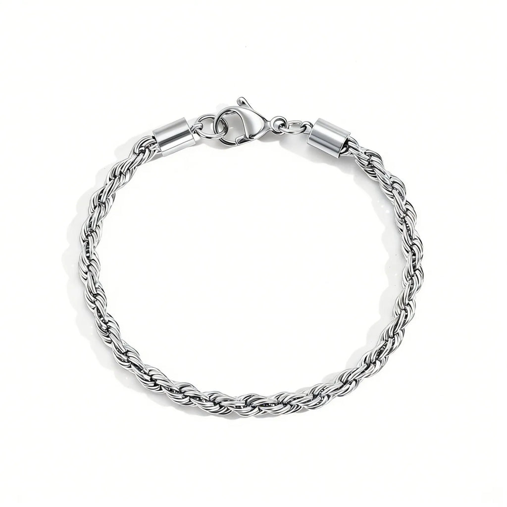 Twisted Rope Chian Bracelet for Woman Hip Hop Punk Gold Color Stainless Steel Gold Color Necklace Fashion Jewelry Gift