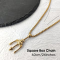 Fashion 18K Gold Plated Greek Mythology Poseidon Trident Pendant Stainless Steel Vintage Roman God Neptune Men's Charm Pendant