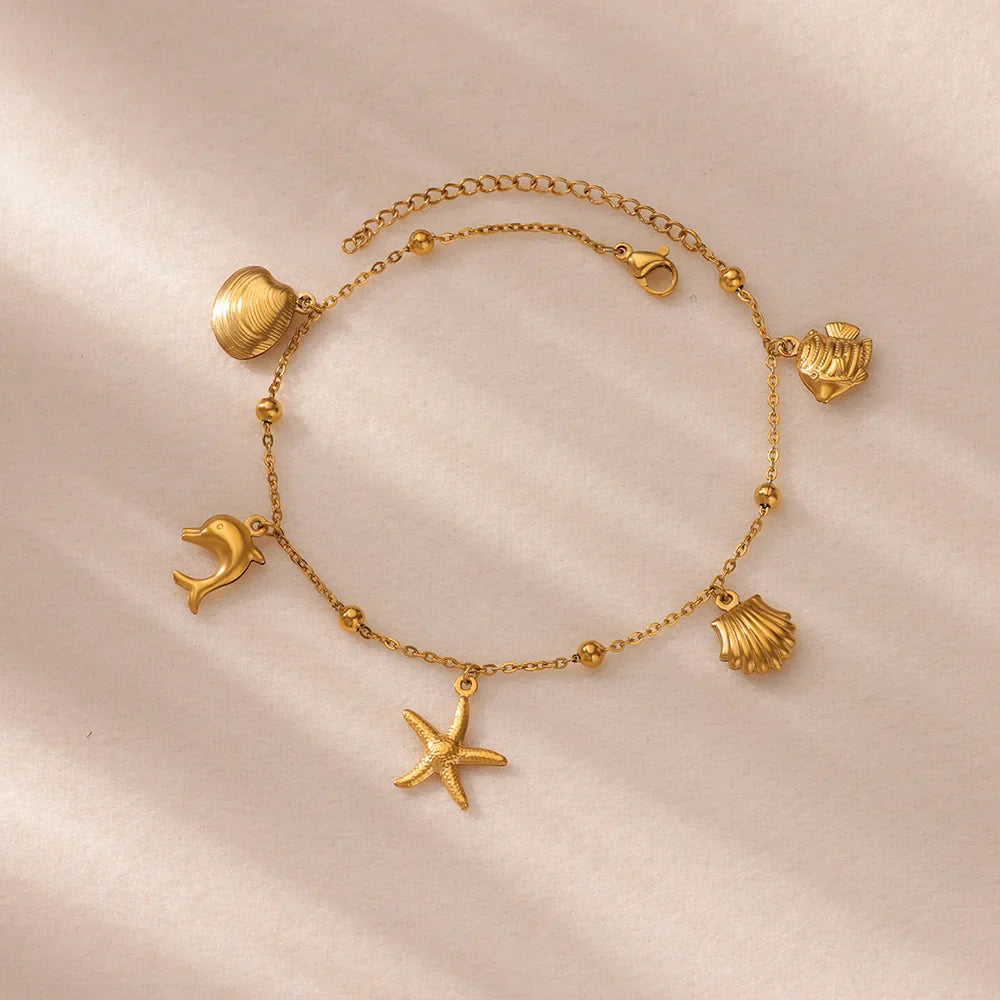Stainless Steel Imitation Pearl Anklets for Women Gold Color Chain Ankle Bracelet Anklet Summer Beach Jewelry Accessories Gift