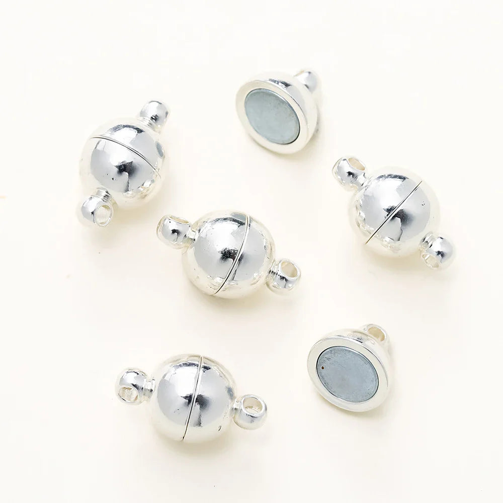 4/6pcs/pack 8*14MM 14K/18K Gold Plated Brass Magnetic Bracelet Clasp Beads for Handmade DIY Jewelry Making Accessories
