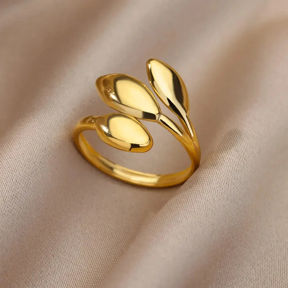 Gold Color Stainless Steel Multi Layer Rings for Women Hollow out Open Finger Ring Fashion Wedding Party Jewelry Gift 2024 New