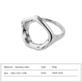 Vintage Circle Motif Stainless Steel Ring for Women Melted Texture Detail Texture Temperament Jewelry Wholesale Dropshipping