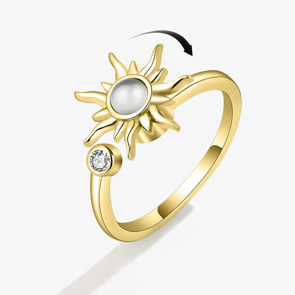 2025 New Rotating Anxiety Knuckle Ring For Women Adjustable And Stackable Open Couple Rings Party Jewelry Gifts Anillo