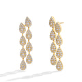 MINTYBOX S925 Silver 2.59ct Lab Diamond Moissanite Drop Earrings for Women 18k Gold Plated Leaves Dangle Wedding Earring Jewelry