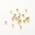 20pcs/lot 14K 18K Gold Round Loose Beads Bracelet Necklace Spacer Brass Beads For DIY Earing Making Accessories Whosale Findings
