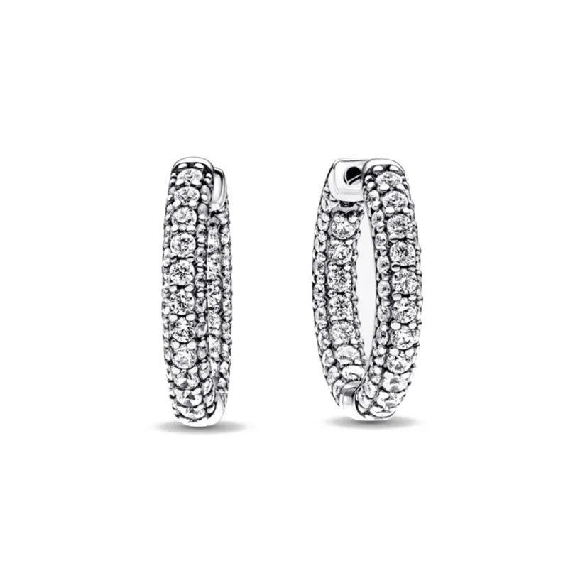 Christmas Gift Hot Selling 925 Silver Blue Stone Flower Stud Earrings Fit Women's Festival Exquisite Charm Jewelry Gifts