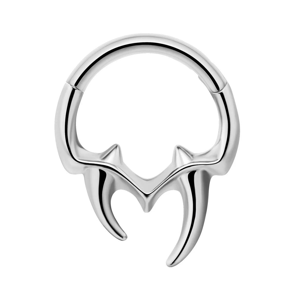 16G Vine Septum Nose Ring Piercing Hinged Clicker 316L Stainless Steel Daith Clicker Helix Cartilage Earring Chain BodyJewelry