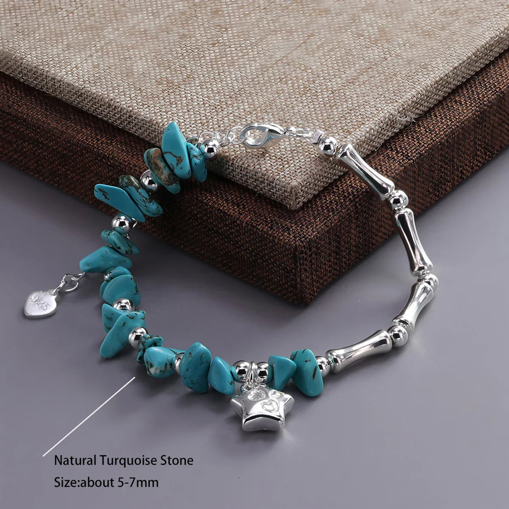 925 Sterling Silver Star Bead Bracelet For Women Fragmented Silver Sweet Romantic Versatile Trend Jewelry Gifts Dropshipping