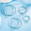 3/4/5/6CM Round Hoop Earrings  925 Sterling Silver For Women Party Luxury Jewelry Accessories 2024 Trend Argent 925 Jewellery