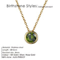 Classic Stainless Steel Necklace Women Designer Luxury Jewelry Gold Color Bride Statement 12 Birthstone Necklace