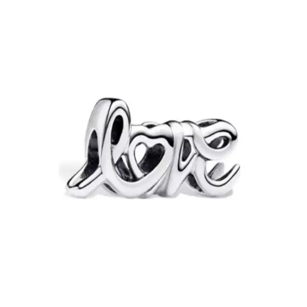 European New 925 Sterling Silver Spring New Pink Flower Ballon Cat Diy Beads Charm Fit European S925 Bracelet Bangles