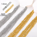 10pcs/set Stainless Steel Gold Color Necklace For Women 45cm Chain DIY Jewelry Accessories Making Materials Handmade Supplies