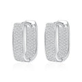 NeeTim Full D Color Sparkling Moissanite Earrings 925 Sterling Silver Classic Shining Hoop Earrings For Women Wedding Jewelry