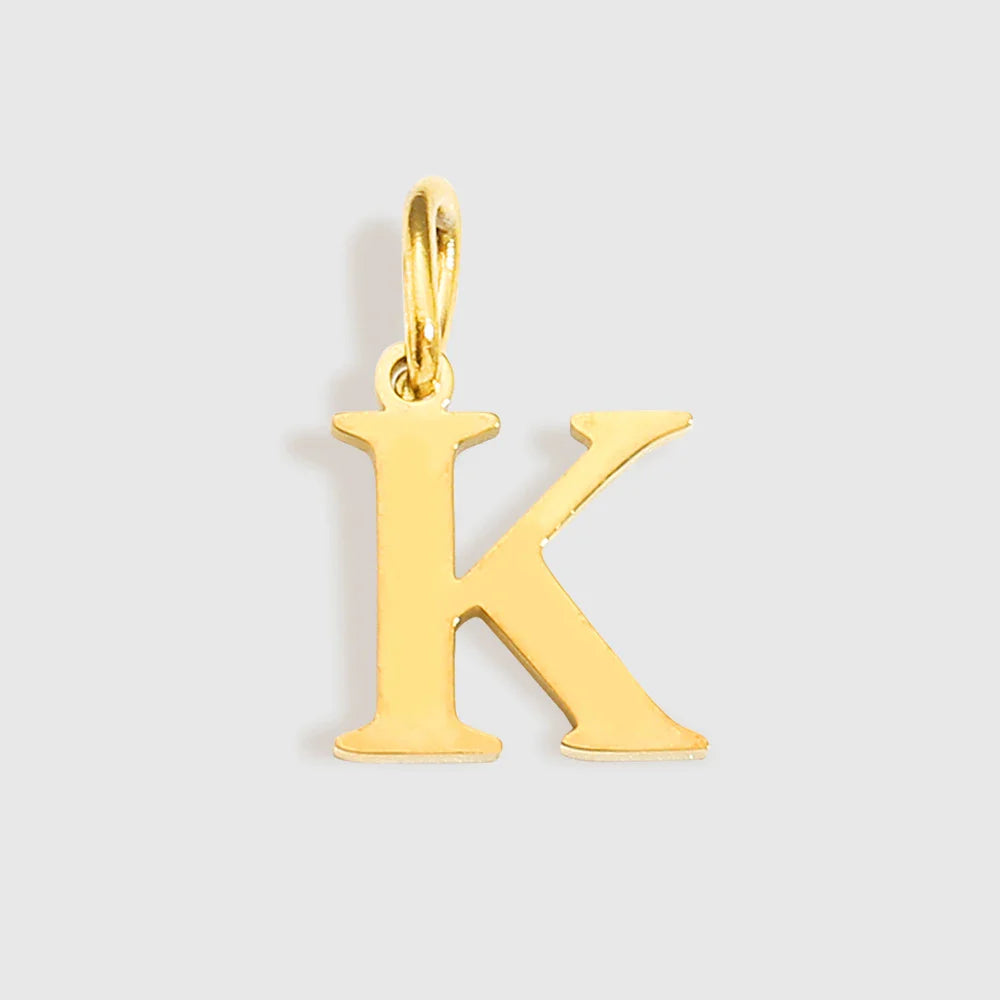 Initial Alphabet Pendant Stainless Steel Charms for Making Necklace Minimalism DIY Accessories Gift Women's Jewelry Wholesale
