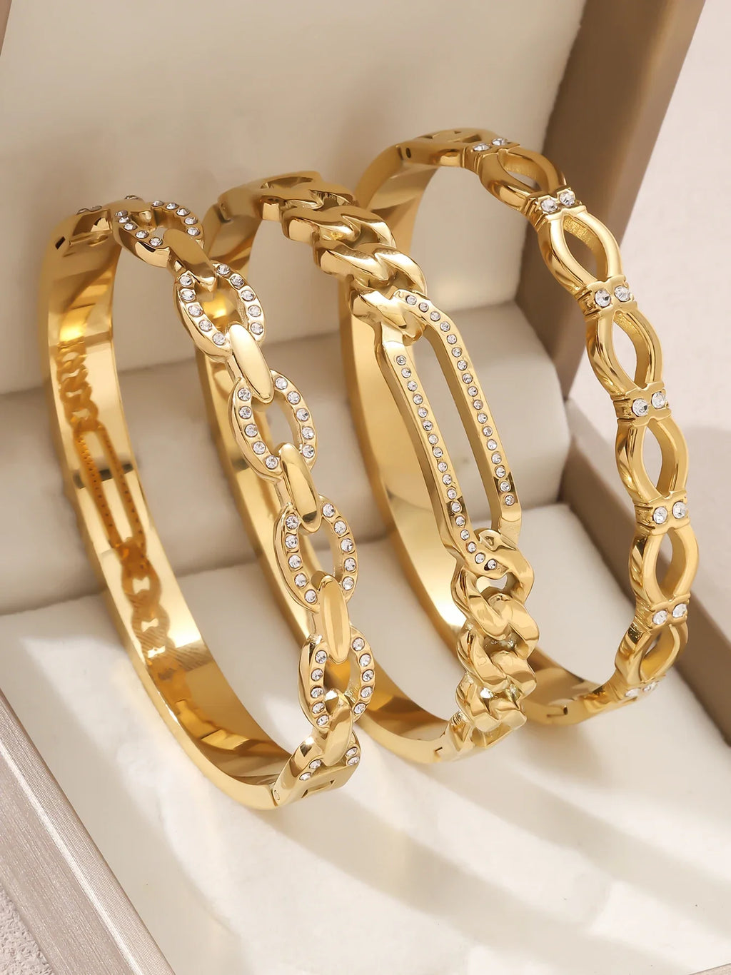 1pieces/set women's wedding jewelry party holiday Valentine's Day gift stainless steel bracelet plated with 18K gold bracelet