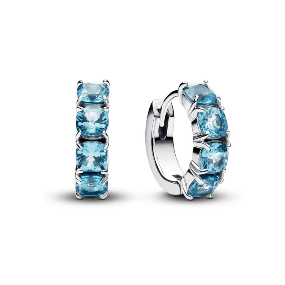 Christmas New 925 Silver Butterfly Blue Heart Red CZ Stud Earrings, Fit Women's Charm Jewelry Gifts Wedding