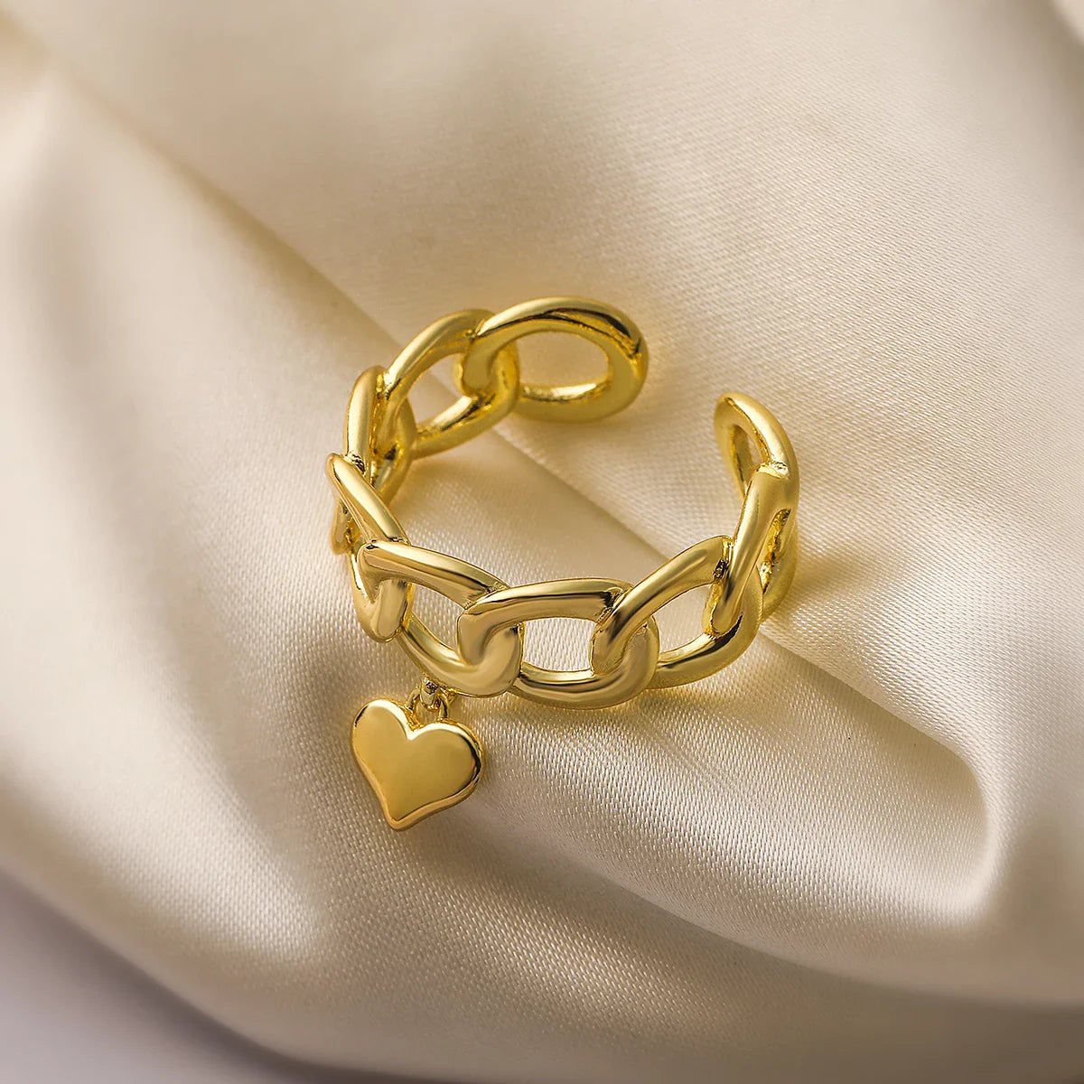 NEWBUY Fashion Gold Color Copper Wedding Jewelry Luxury AAA CZ Zircon Lock & Key Charm Finger Ring Adjustable For Women Girl