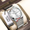 POEDAGAR Luxury Business Man Wristwatch Waterproof Luminous Stainless Steel Men Watch Date Week Fashion Quartz Men's Watches+Box