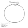 SUNIBI Stainless Steel Snake Chain Anklet for Women Not Allergic Adjustable Sexy Leg Foot Bracelet Gifts Accessorie Dropshipping