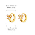 Luxury Zircon Hoop Earrings for Women Gold Color Stainless Steel Butterfly Heart Snake Earring Fashion Party Wedding Jewelry Gif