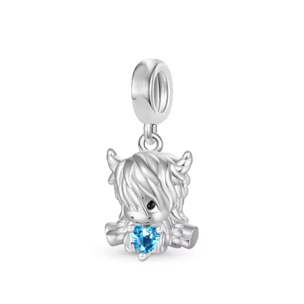 2026 925 Silver Flower, Butterfly, Highland Cow, Motorcycle Pendant Fit European Original Bracelet DIY Jewelry Exquisite Jewelry