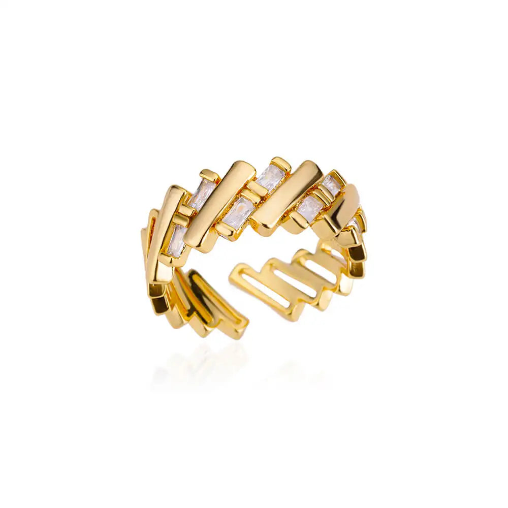 Zircon Stone Rings for Women Stainless Steel Gold Color 2024 New Trend Wedding Ring Jewelry Gift bague femme anillos mujer