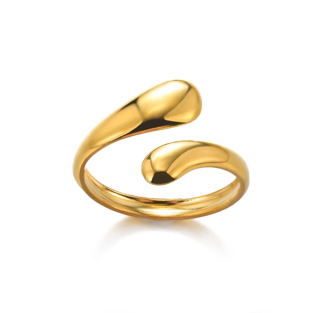 Fashion White Opal Rings For Women Gold Color Stainless Steel Opal Ring Wedding Engagement Jewelry Birthday Gift 2024