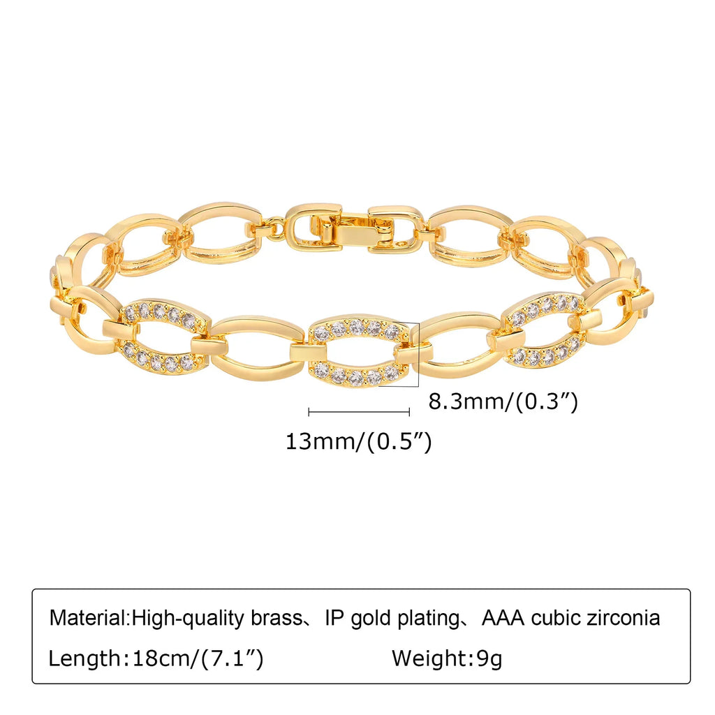 Women Stainless Steel Chain Bracelet,18K Gold Plated Twist Paperclip Adjustable Link Bracelet,Chunky Stackable Layered Jewelry