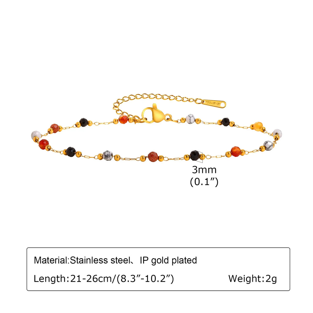 Stainless Steel Lucky Evil Eye Anklet Bracelet for Women, Blue Eye Beaded Chain Foot Anklets Summer Beach Lucky Amulet Gift