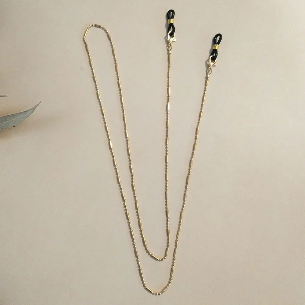 JWER Fashion Woman Sunglasses Chain Cylinder Bead Chain Anti-Falling Glasses Eyeglasses Cord Necklace Mask Chain for Women Gifts