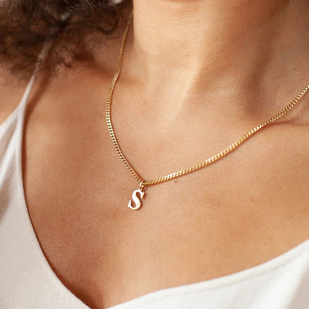 Initial Alphabet Pendant Stainless Steel Charms for Making Necklace Minimalism DIY Accessories Gift Women's Jewelry Wholesale