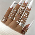 30Pcs Gold Color Knuckle Rings Set For Women Bohemian Geometric Finger Ring Girls Wedding Party Jewelry Gift