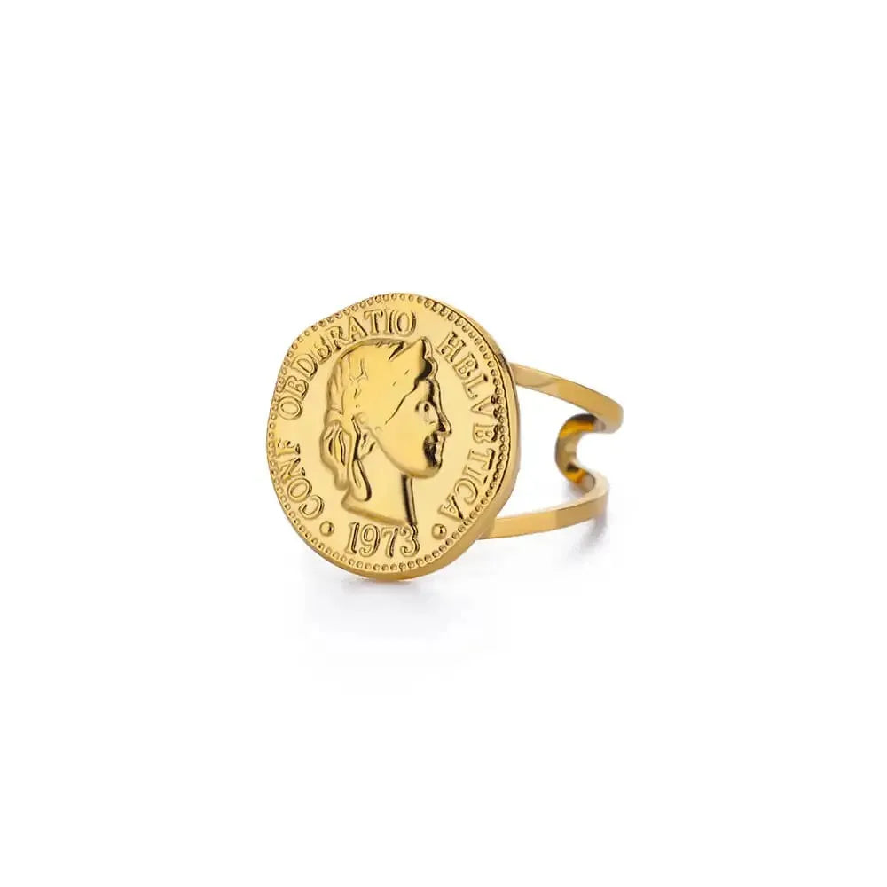 Vintage Virgin Mary Open Ring For Women Stainless Steel Gold Color Religious Ring Jesus Christian Jewelry Party Gift ﻿