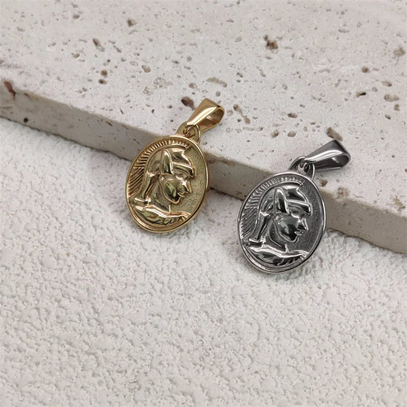 Trendy Rose Cross Design 18K Gold Plated Stainless Steel Pendants For Woman Man