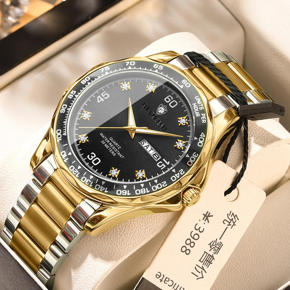 New Luxury Designer Fashion Quartz Wristwatches Diamond Watch For Man Gifts Men  Automatic Watches Mens Digital Sports Clock