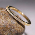 925 Sterling Silver 2mm Fashion Simplicity  Half Full Zircon Stackable Plain Ring For Women Daily Personalized Fine Jewelry