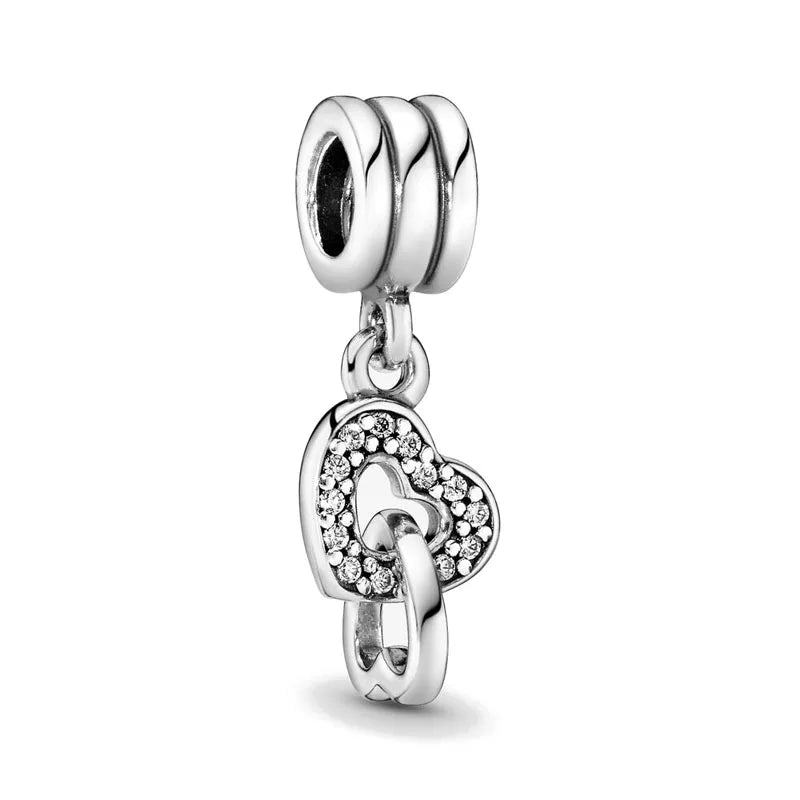 2026 New S925 Silver Robot Cross Digital Pendant, Suitable for Original Bracelets, DIY Accessories, Women's Charm Jewelry Gifts