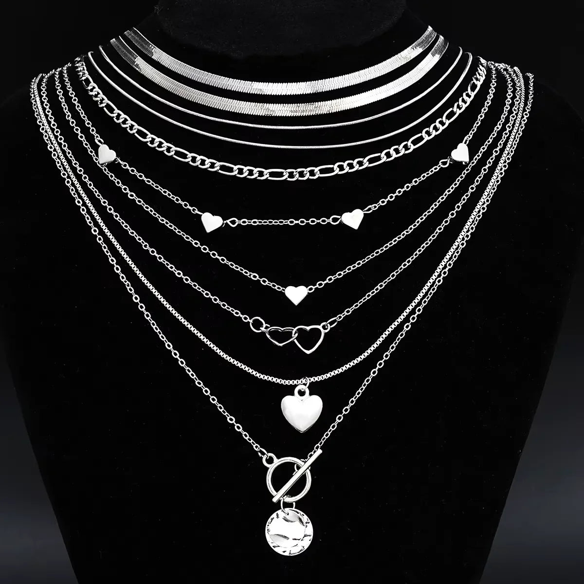 Simple Stackable Necklaces Set for Women Fashion Butterfly Heart Star Pearl Moon Pendant Necklaces Boho Jewelry Gifts 2025