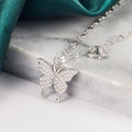 925Silver Butterfly necklace for women in summer, niche, versatile, exquisite, luxurious, high-end, collarbone chain