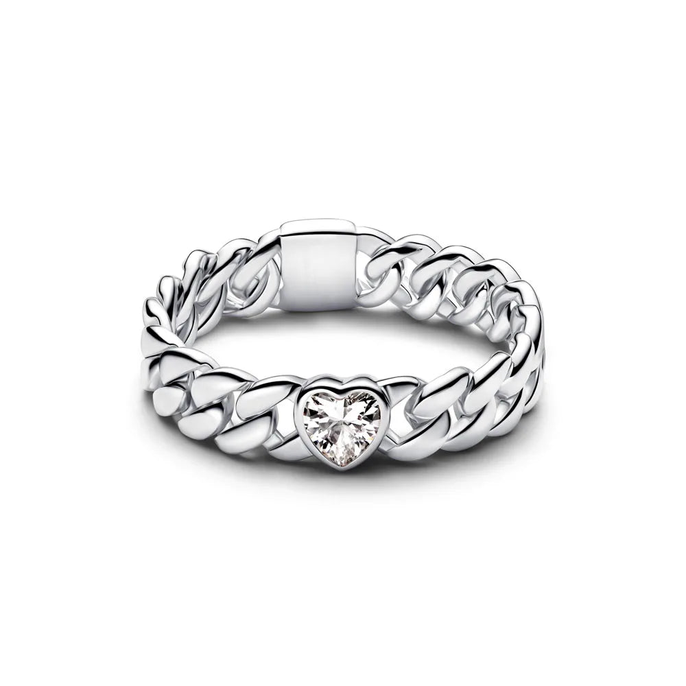2026 Hot Selling 925 Sterling Silver Heart-Shaped Butterfly Flower Ring, Exquisite and Charming Jewelry Gift for European Women