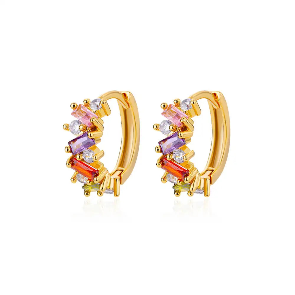 Luxury Blue Zircon Earrings For Women Stainless Steel Earrings 2024 Trending New Design Goth Jewelry aretes mujer