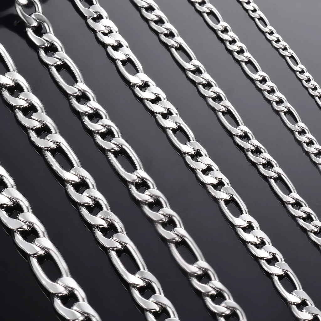 Wholesale 925 Sterling Silver Necklace 2-12mm Width 40-75cm Long Chain Lobster Clasp Men and Women Engagement Jewelry