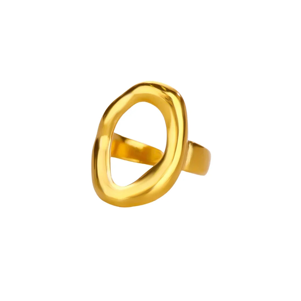 Gold Color Anillos Stacked Multiple Flowers Rings Elegant Women Stainless Steel Shell New Ring Jewelry Wedding Birthday Dainty