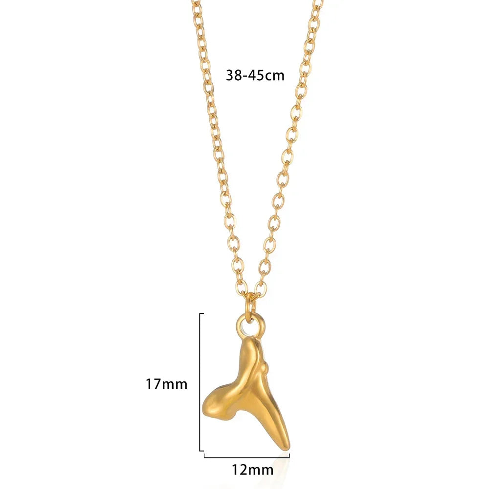 Vintage Starfish Shell Pearl Necklace For Women Gold Color Stainless Steel Pendant Shell Necklace Aesthetic  Summer Jewelry Gift