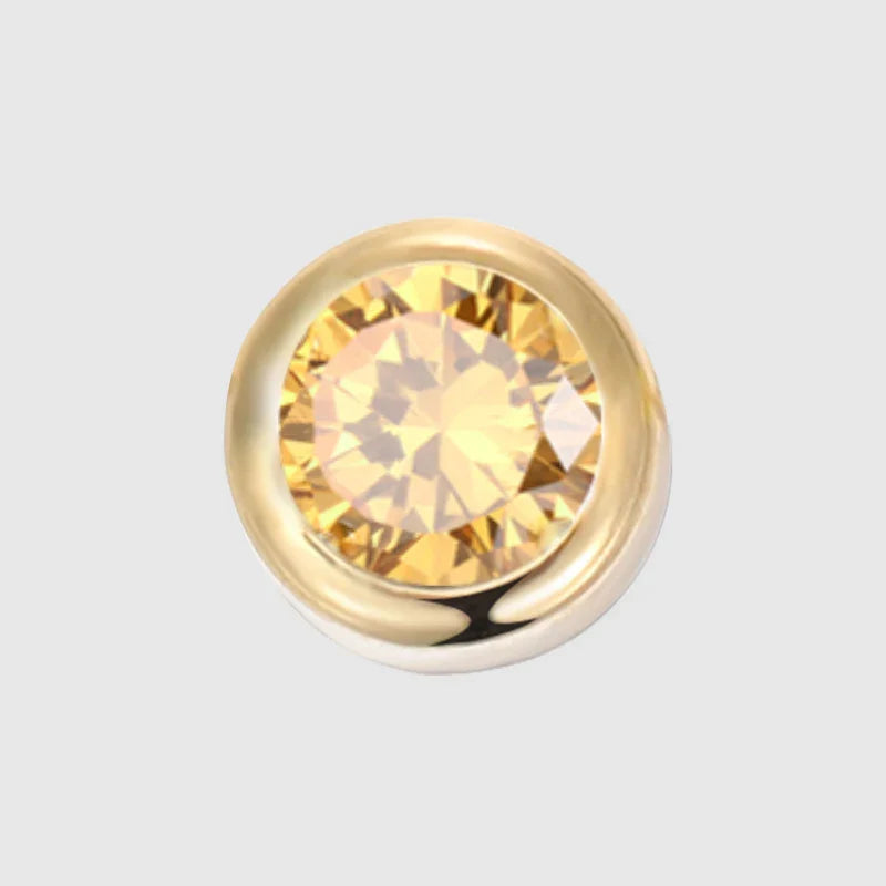 Stainless Steel Charm Rhinestone Necklace Pendant Fashion 12 Colors Birthstone For Jewelry Making Women DIY Accessories