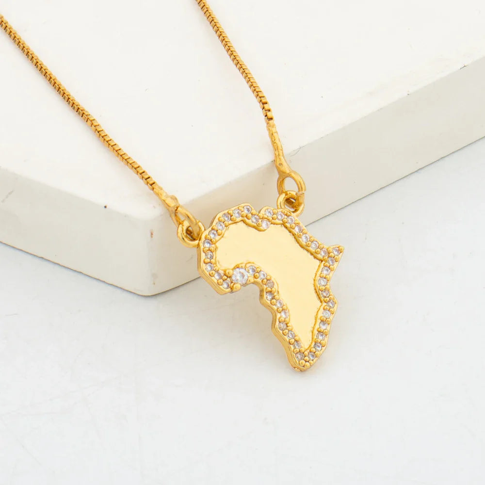 Gold Color Earrings and Necklace Jewelry Set for Party Luxury Zircon Stud Earrings Pendant Necklace Bangle Bride Jewelry Set