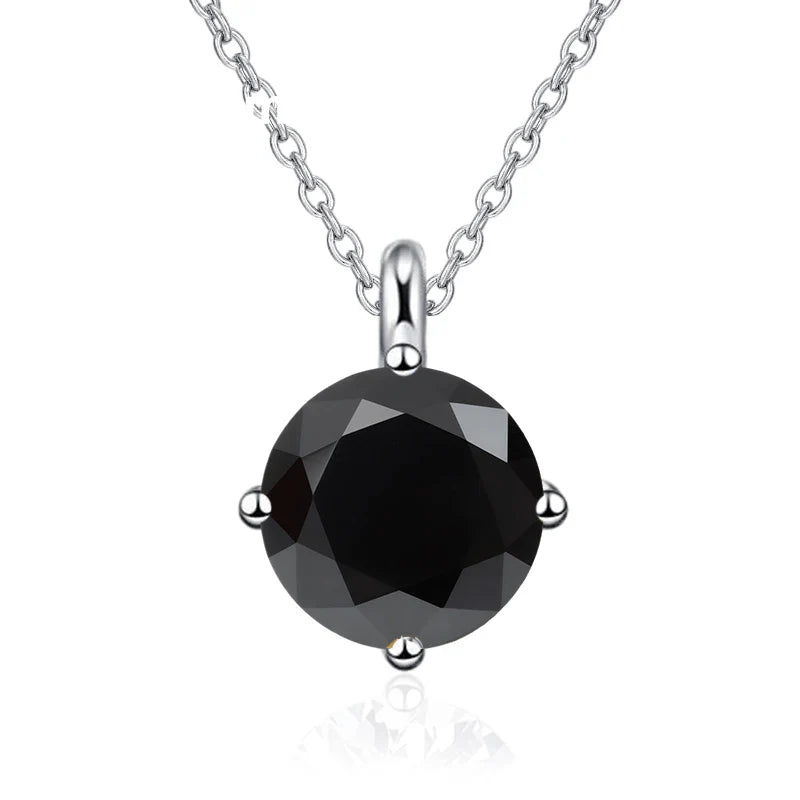 NeeTim 1CT 2CT Real Moissanite Pendant Necklace For Women Top Quality 925 Sterling Silver Wedding Party Bridal Luxury Jewelry