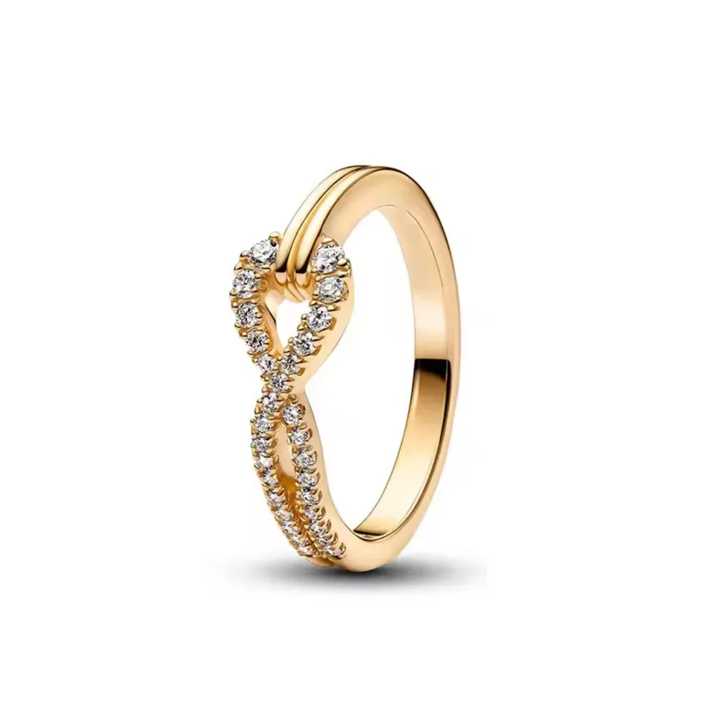 2026 Hot Selling 925 Sterling Silver Heart-Shaped Butterfly Flower Ring, Exquisite and Charming Jewelry Gift for European Women